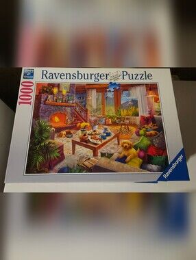 Ravensburger Cozy Cabin Living Room Puzzle — 1000 Piece